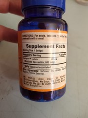 Lutein 20Mg with Zeaxanthin Puritan’s Pride 120 Softgels Exp:06/26