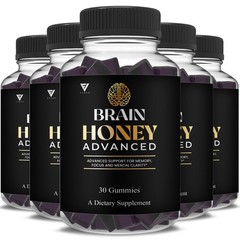 (5 Pack) Brain Honey Advanced With Manuka Honey, Brain Honey Gummy (150 Gummies)