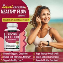 Toplux Organic Beet Root Tablets-Nitric Oxide Booster Beetroot Formula 2040mg