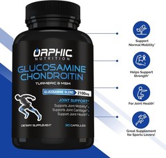 ORPHIC NUTRITION Glucosamine Chondroiting MSM 2100MG (90 Caps) – Joint Support S