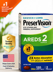 PreserVision Areds 2 Eye Vitamin and Mineral – 120 Softgels Free Shipping !