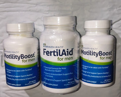 Fairhaven Health FertilAid + 2x MotilityBoost Sperm Male Fertility Starter Pack