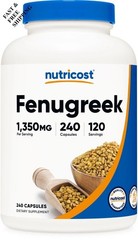 NEW LUXRY Nutricost Fenugreek 675mg – 240 Caps, Gluten Free, Non-GMO-