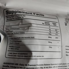 Miss Luly Feminine Balance Gummies For PH/Immuse/Odor/Floar Health Exp. 10/2027