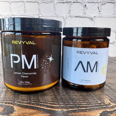 Revyval AM & PM System Vitamin 1 Month Supply Amber Glass
