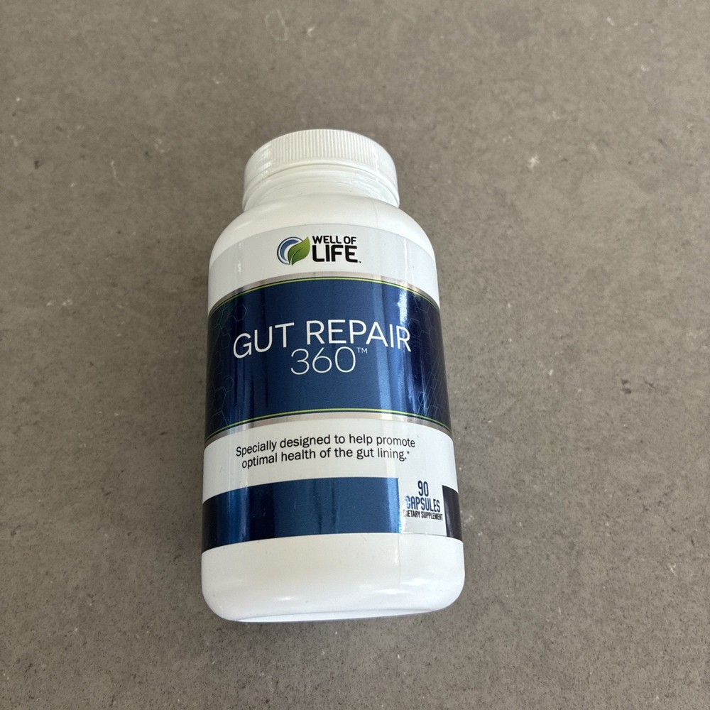 Well Of Life GUT REPAIR 360 Promotes Gut Lining Health 90 Capsules | Exp 08/26