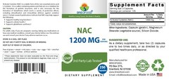 Brieofood NAC Supplement N-Acetyl Cysteine 1200 mg per Serving 250 Capsules
