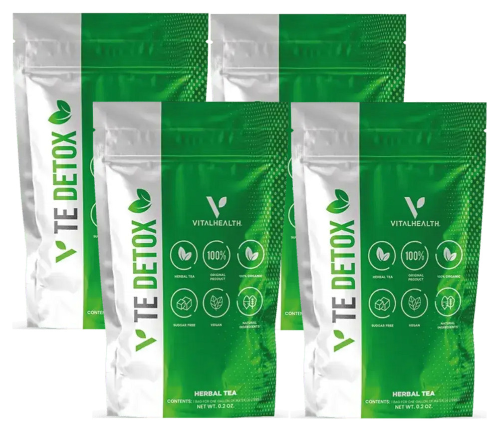 VITAL HEALTH V TE DETOX TEA 4 PACK DEAL | FRESH V-TEDETOX | FASTEST SHIPPING