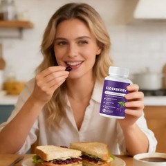 Advanced Elvera Elderberry Gut Support Complex – Organic Black Elderberry Soft C