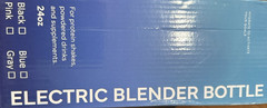 Battery Powered Electric Blender Bottle 24oz Black Flip Lock 30s Auto SY2023-20