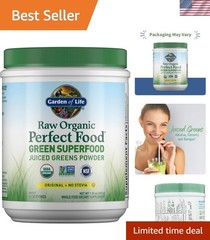Raw Organic Perfect Food Green Superfood Juiced Greens Powder – Stevia-Free,…
