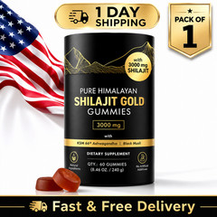 100% Pure Himalayan Shilajit GOLD Gummies, Organic, Extremely Potent 3000mg