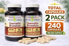 Amazing Formulas Quercetin Bromelain 120 Veggie Capsules ✅ 2 Pack