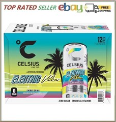 Celsius Electric Vibe Energy Drink 12 fl. oz., 12 pk. FREE SHIPPING