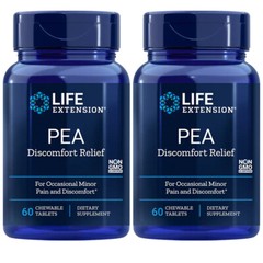 Palmitoylethanolamide (PEA) 600mg 2X60 Chewables Life Extension DiscomfortRelief