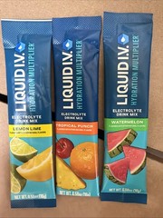 Liquid IV Hydration Multiplier 42 Serving Stick Packs Lemon Tropical Watermelon