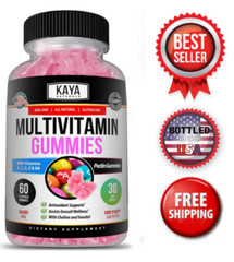 Multi Vitamin Gummy, 60 Count, Biotin, Vitamin A, C & E, Zinc & Vitamin B-12