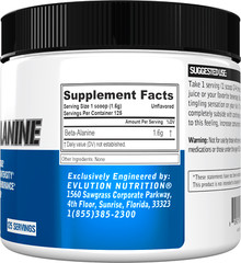 Evlution Nutrition Beta-Alanine – Supports Muscle Endurance – 125 Servings