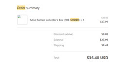 GFuel MISO RAMEN COLLECTOR’S BOX Collectors Edition QUICK SHIPPING