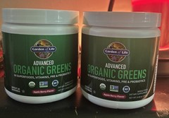 Garden of Life Advanced Organic Greens Apple Berry 6.44oz Superfood Lot 2