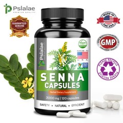 Senna Capsules 3000mg – Constipation Relief, Digestive Health, Detox Cleanse