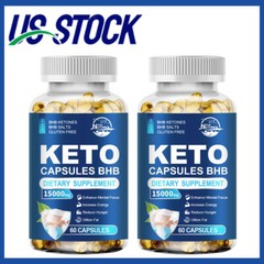Keto Capsules 120PCS BHB Salts Fat Burner Ketosis Accelerator & Energy Support