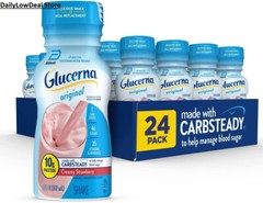 24 PACK – Glucerna Original Nutrition Shake, Strawberry, 8 oz Bottles