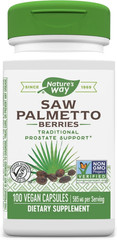 Nature’s Way Saw Palmetto Berries 585 mg Urinary Prostate Hair Health 100 V Caps