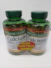 Nature’s Bounty Calcium 1200mg + Vitamin D3 120 Softgels Twin Pack 240 Total NEW