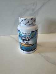 Balincer Magnesium Citrate 400mg 120 Veggie Capsules Nervous System Support New