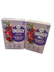 V8 Energy Pomegranate Blueberry Energy Drink Powder, .10 oz 2 pack = 20 Sticks