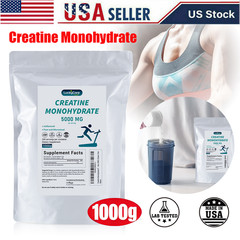 Micronized Creatine Monohydrate 1000g 200 Servings USA Made for Gym Performance