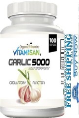 Garlic PILL 100 softgels cholesterol health support Organism Ajo