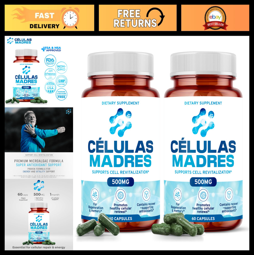 Natural Stem Cell Supplements 500mg – Anti-Aging, Longevity, Energy Boost, 120 C