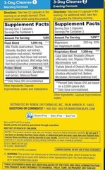 Renew Life 3 Day Cleanse Total Body Detox Herbal Supplement 12 Capsules