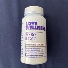 Love Wellness Bye Bye Bloat, Digestive Enzymes Supplement – 60 Capsules