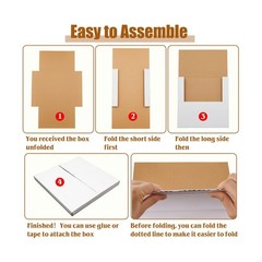 Tinlade 50 Pack Vinyl Record Shipping Boxes 12.5″ x 12.5″ x 1″ … Fast USA SHIP