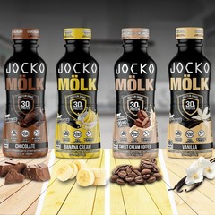Jocko Mölk 30g Grass Fed Protein Shakes – No Added 12 Fl Oz (Pack of 12)