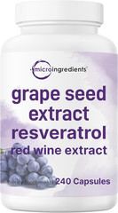 Grape Seed Extract 36,000Mg Equivalent, 240 Capsules | Antioxidant Blend with Re
