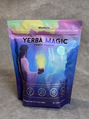 Brainista Yerba Magic Peach Mango Energy Drink Powder 20 Packets