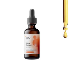 LUV Health Flow Drops – Adaptogen Mushroom Blend – Peach Watermelon Flavor