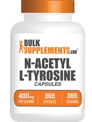 BulkSupplements N-Acetyl L-Tyrosine (NALT) Capsules – 400mg – 365 Capsules