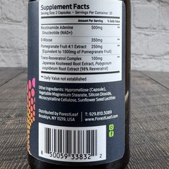 Forest Leaf Liposomal NAD Booster Supplement 1200mg NAD+ with Resveratrol 60 Cap