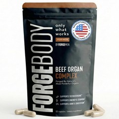 FORGEBODY® Beef Organ Capsules Brain Support 1 Month Non-gmo Grass Fed Blend