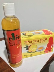 Kit Piña Slim Reducing Gel w/ Pineapple & Drinking Tea Slim bajar de peso fat