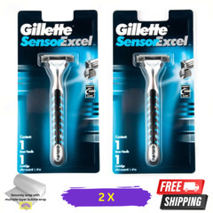 2 X Gillette Sensor Excel Razor Twin Blades Manual