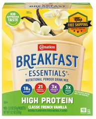 Carnation Breakfast Essentials High Protein French Vanilla Shake Mix 10ct