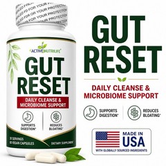 Gut Reset Gut Health Capsules Probiotic Fiber Digestive & Bloating Support