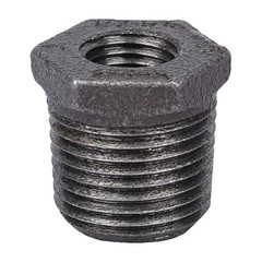 ProSource 35-1/2X1/4B Pipe Bushing, 1/2 x 1/4 in, MIP x FIP, Malleable Iron, SCH