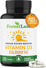 Forestleaf Vitamin D3 50,000 IU, Weekly Dose, High Potency, 120 Capsules